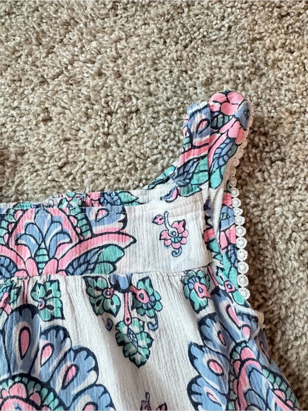 Carter’s Toddler Girl Outfit Bundle Size 2T Pink Tulle Top Tuttu Denim Shorts
